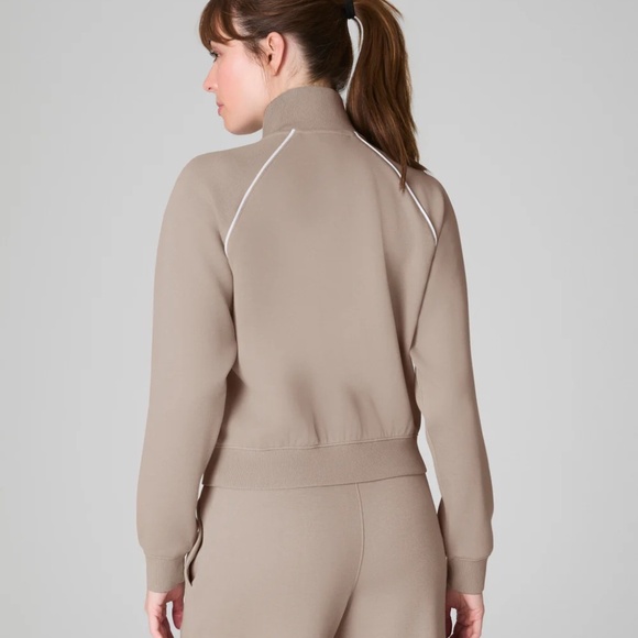 SPANX AirEssentials Pique Full Zip Track Jacket Medium - Picture 2 of 4